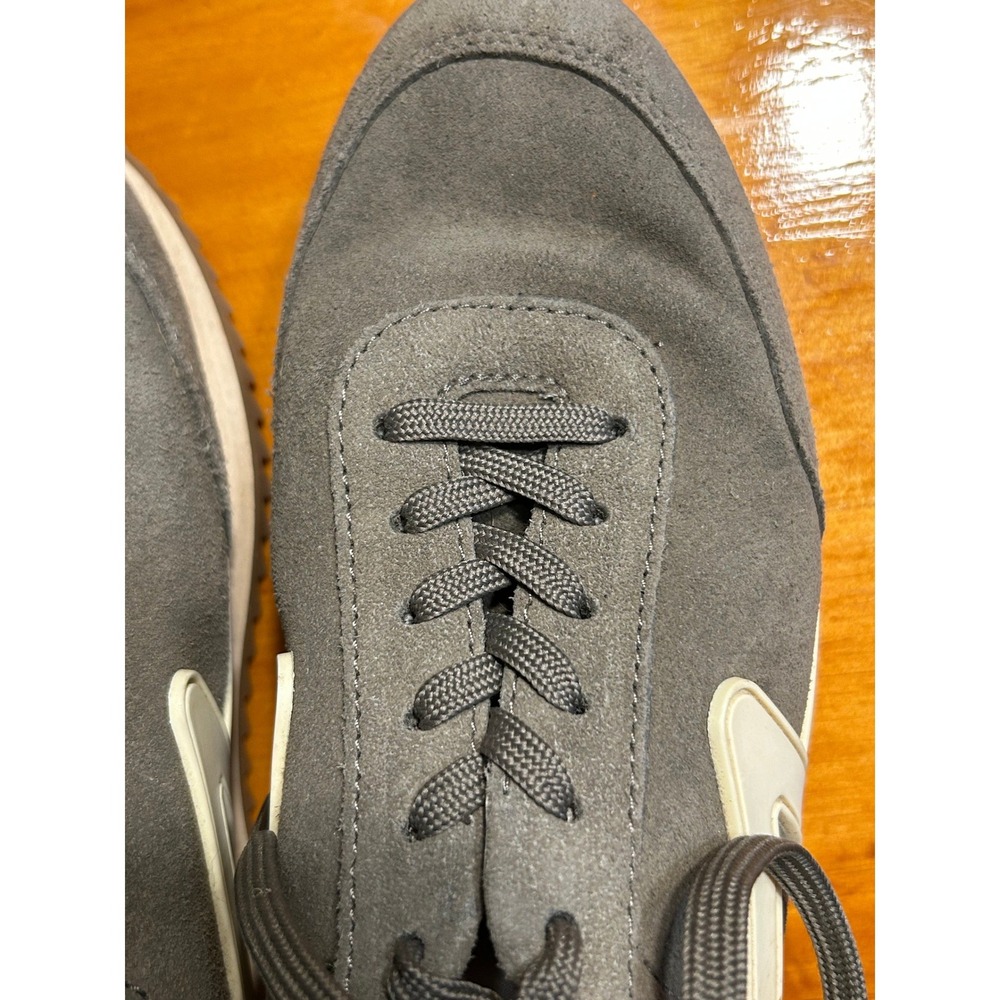 Rag & Bone Retro Runner Suede Sneakers Grey Cream Low Top Lace Up Quiet Luxury - Picture 16 of 16